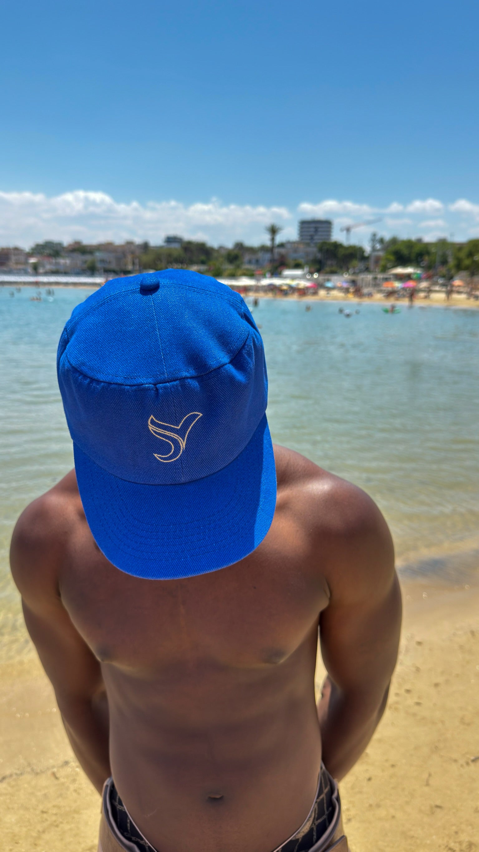 Cappello flat blu