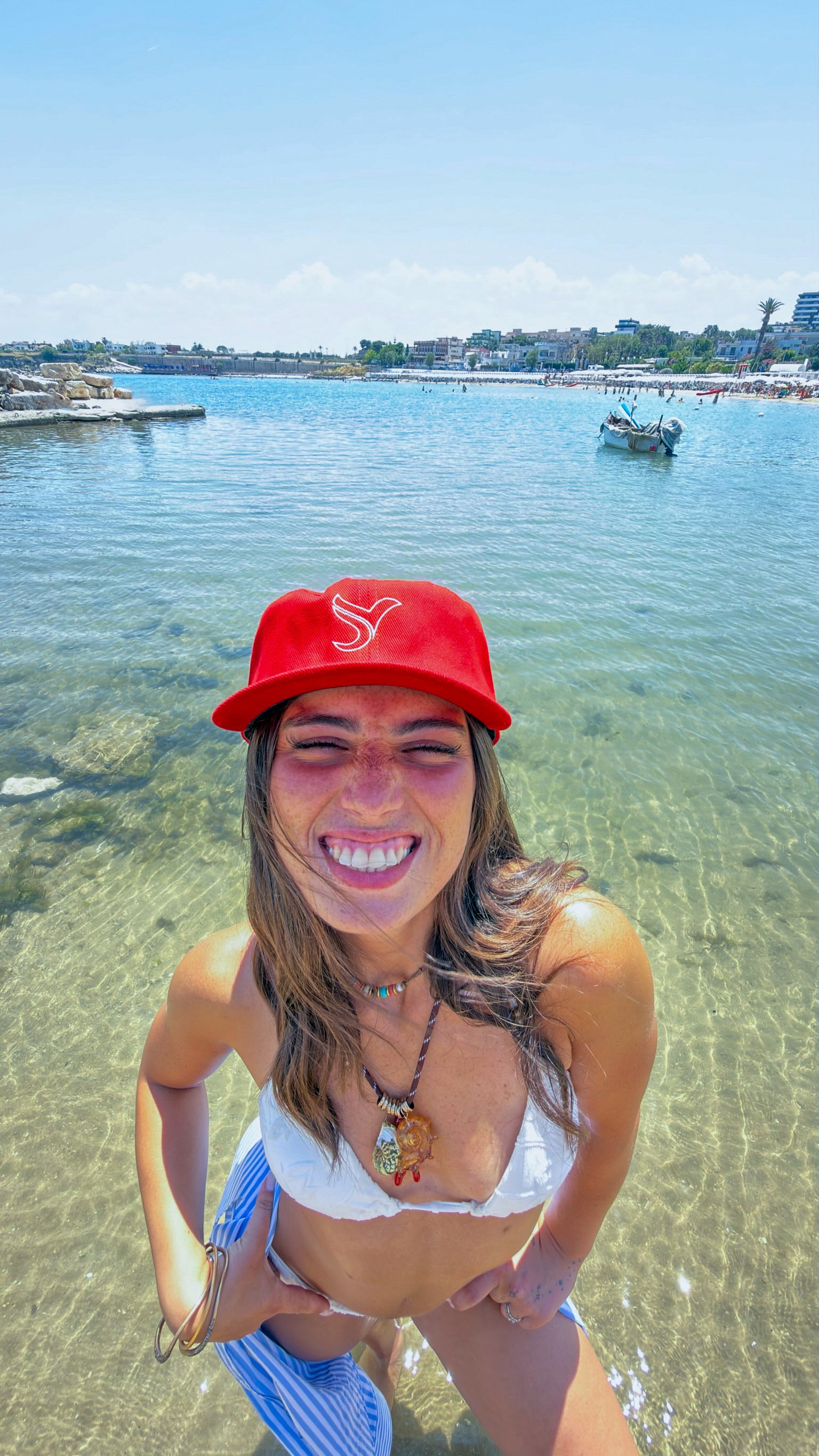 Cappello flat rosso
