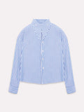 Camicia long collar celeste