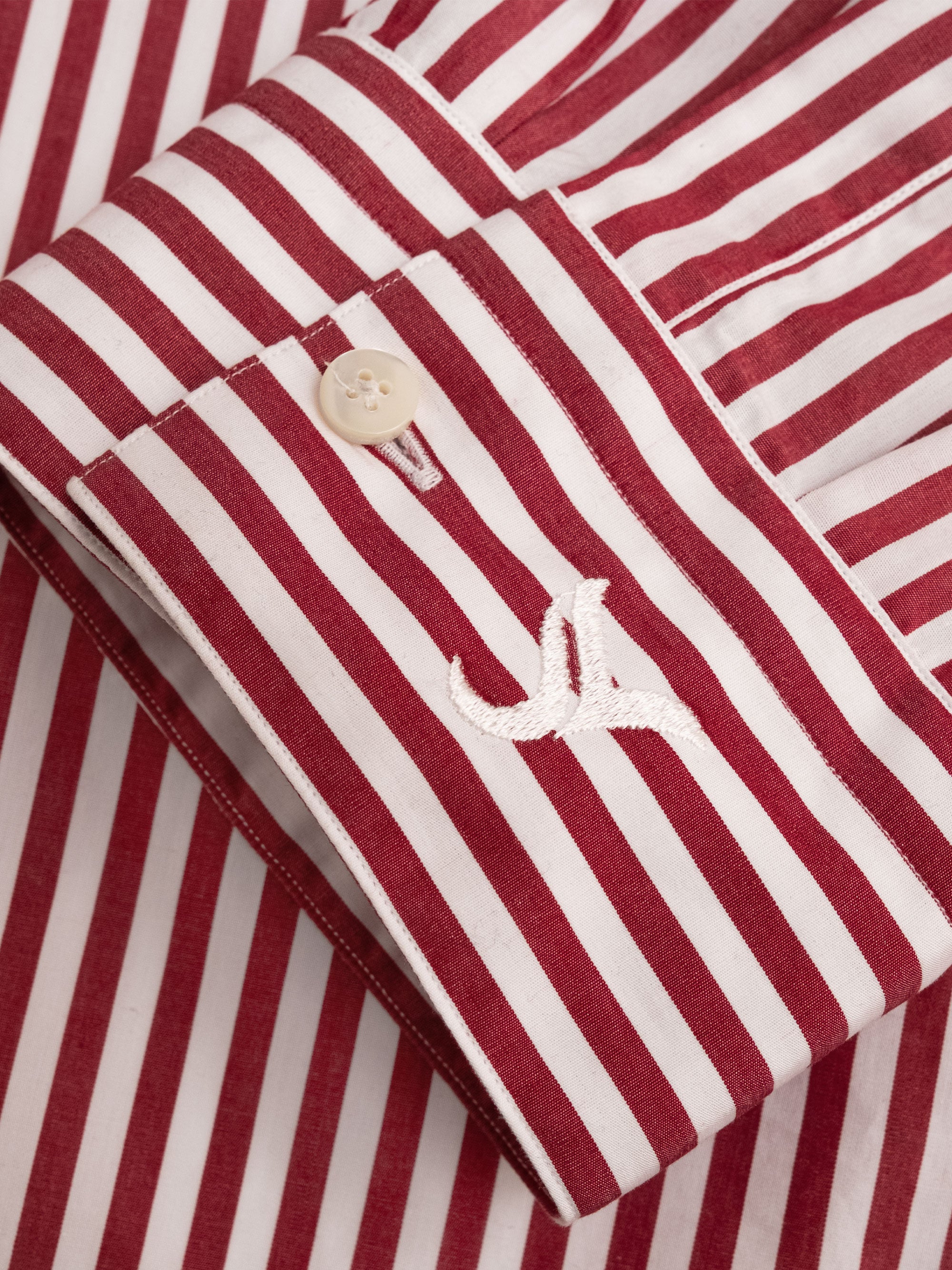 Camicia long collar rossa