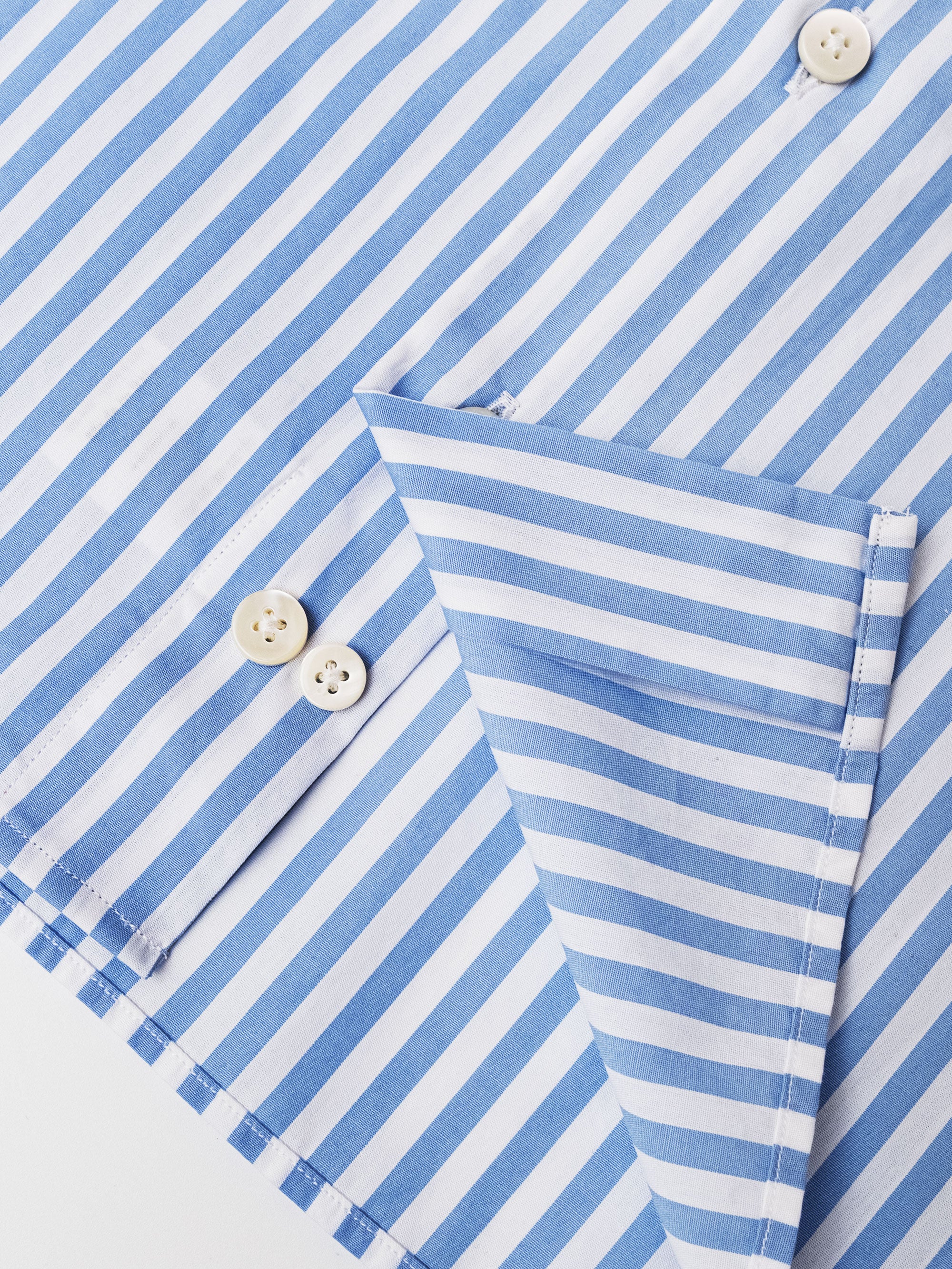 Camicia long collar celeste
