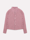 Camicia long collar rossa