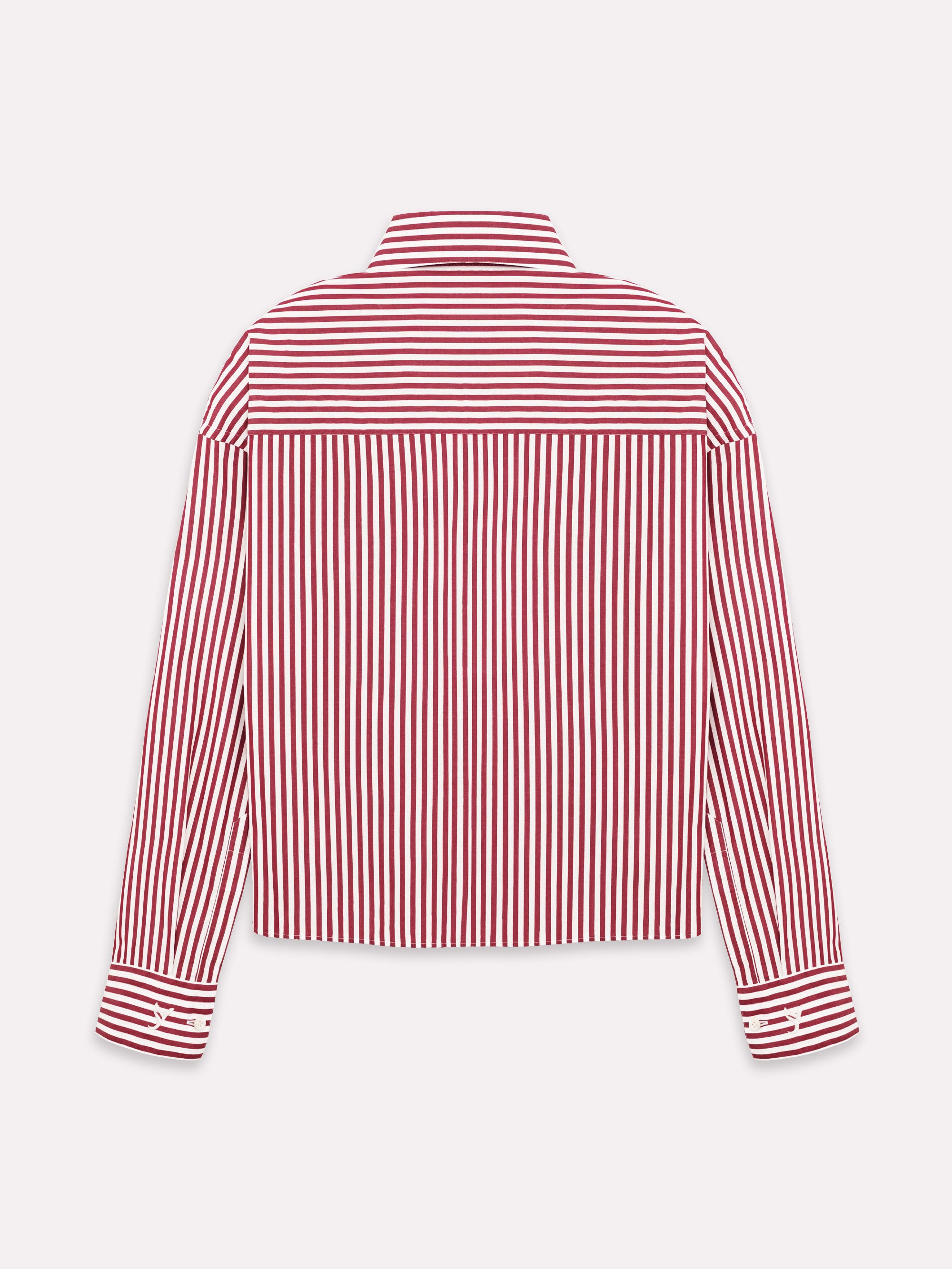 Camicia long collar rossa